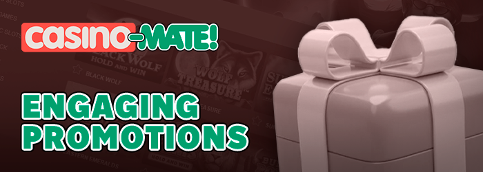 Information about featured bonuses at Casino Mate - what bonuses are there