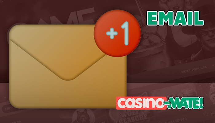 Contacting Casino Mate support agents via email messages