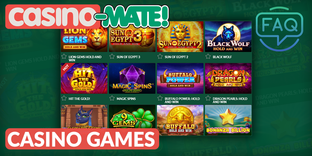 Questions about Casino Mate games