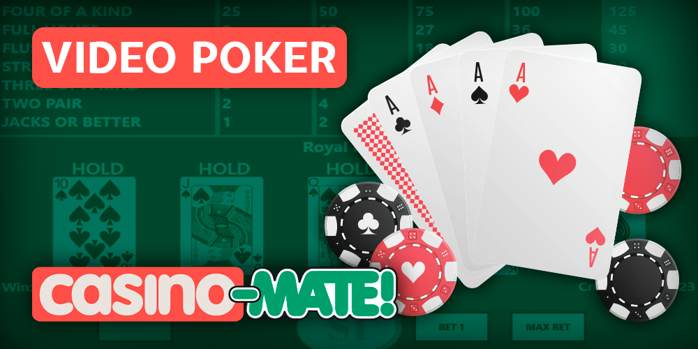Video poker games at Casino Mate - representation of the gambling category