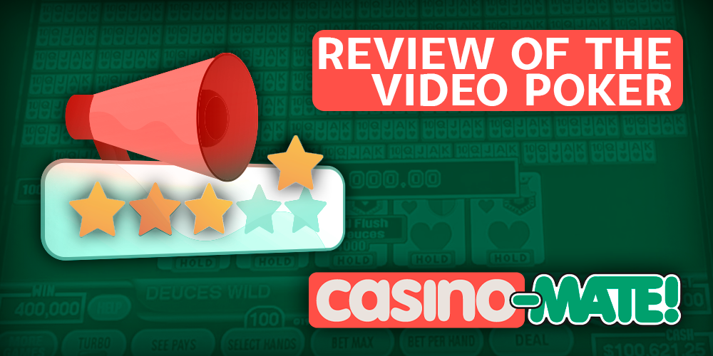 A review of the video poker category at Casino Mate - what a player from Australia needs to know
