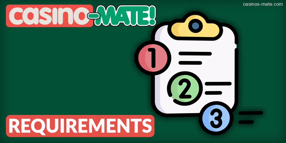 Requirements at Mate Club