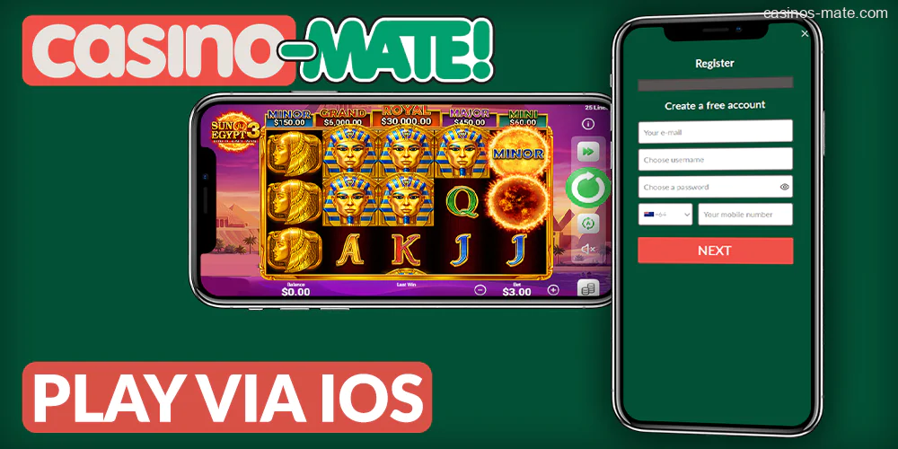 How to start playing Casino Mate gambling on iOS devices