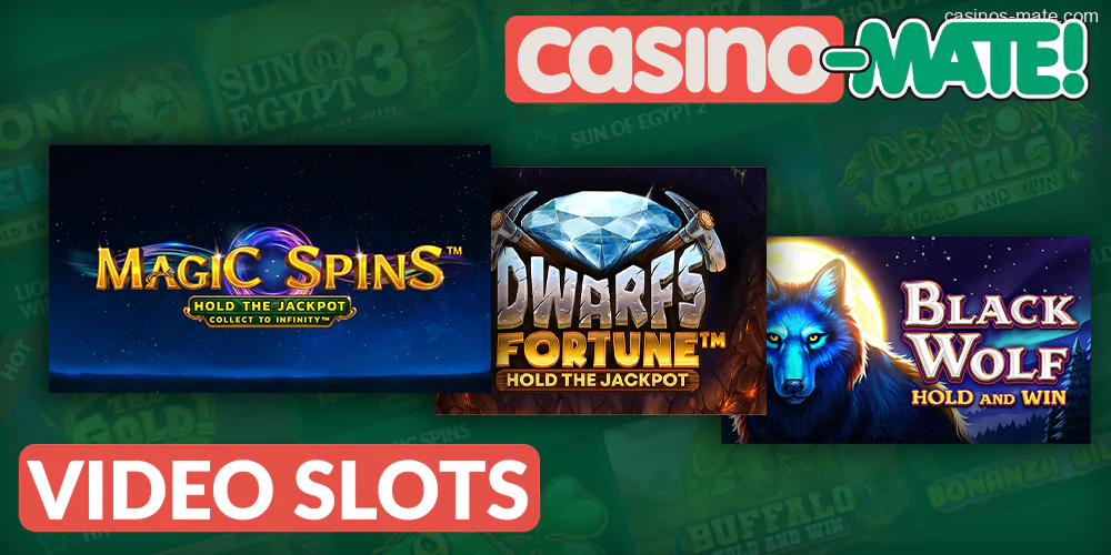 Magic Spins, Dwarfs Fortune and other video slots at Casino Mate
