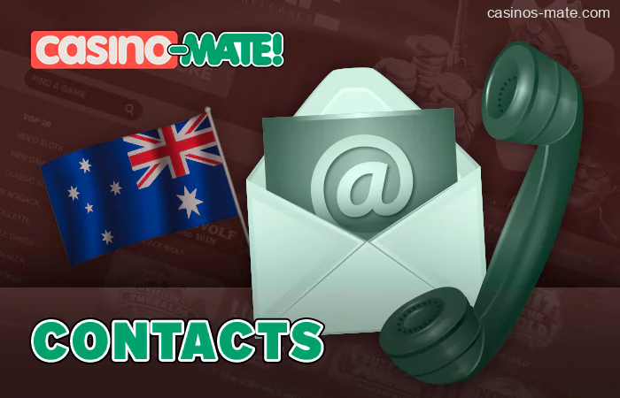 Information for contacting Casino Mate agents - information for Australians