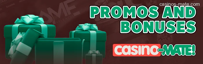 Bonus offers from Casino Mate for AU players - a list of available bonuses