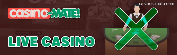 About the live casino section at Casino Mate - where to find live games on the site