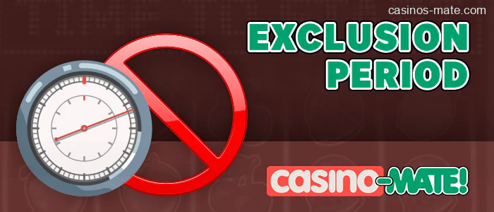 Temporary player exclusion from Casino Mate as a way to abstain from gambling